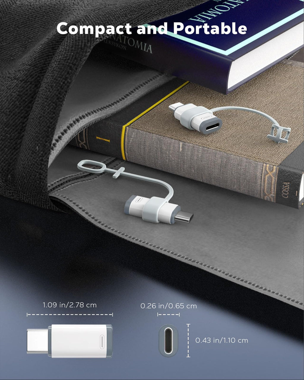 MoKo Lightning to USB-C Adapter for iPhone 17 16 15, Charge Only, 4 PCS