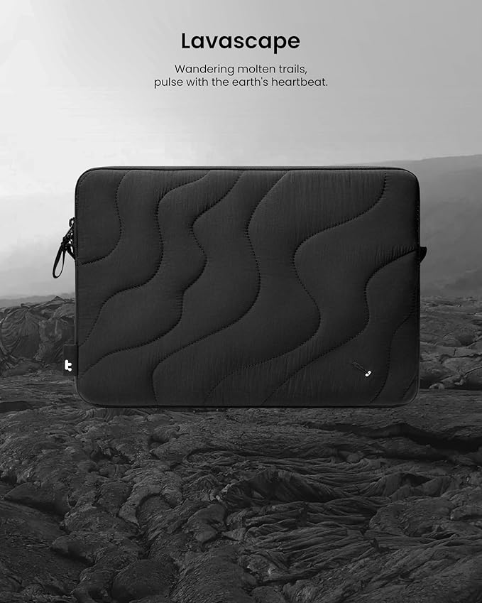 tomtoc 360 Protective Puffy Laptop Sleeve for 14-inch MacBook Pro M4/M3/M2/M1 Pro/Max A3112 A3401 A3185 A2992 A2918 A2779 2024, 13.5/13.8-inch Surface Laptop 7(Copilot+ PC)/6/5/4/3, Quilted Design
