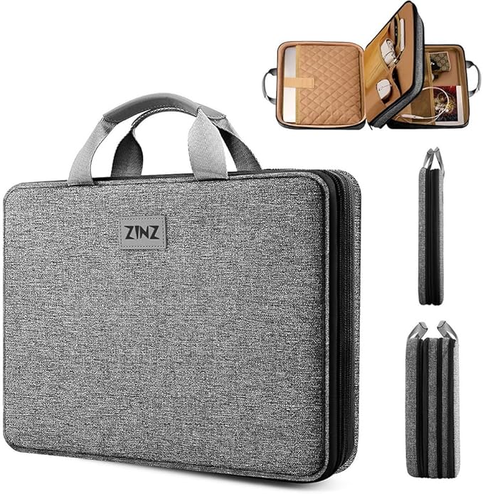 ZINZ Slim Expandable Laptop Case 15.6 Inch Sleeve Upgraded Protective Durable Recycled Carrying Case Compatible with MacBook 15" & 16" and Most 15" 15.6" 16" Notebook,D01G03