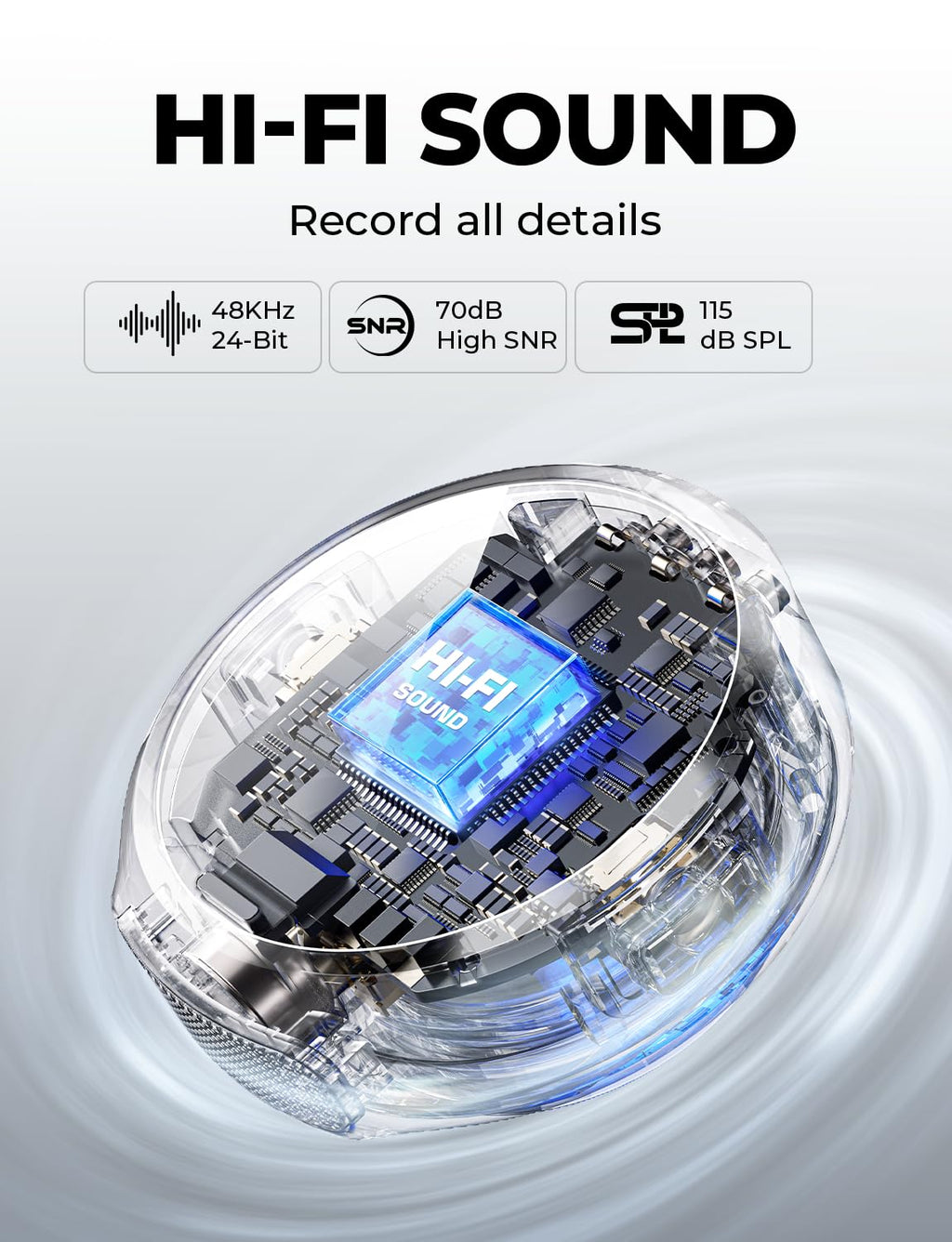 Hollyland Lark M2 Wireless Microphone for iPhone14 & Below, Mini Magnetic Microphone, 300m Range, Hi-Fi Audio, Noise Cancelling, 30h Use, Video Recording (2TX + Lightning RX + Charging Case)