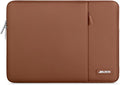 MOSISO Laptop Case 13.3 inch, 13-13.3 inch Laptop Sleeve Compatible with MacBook Air/Pro 13 / Pro 14, HP Dell ASUS Lenovo Notebook, Polyester Vertical Computer Sleeve Bag with Pocket, Caramel Brown