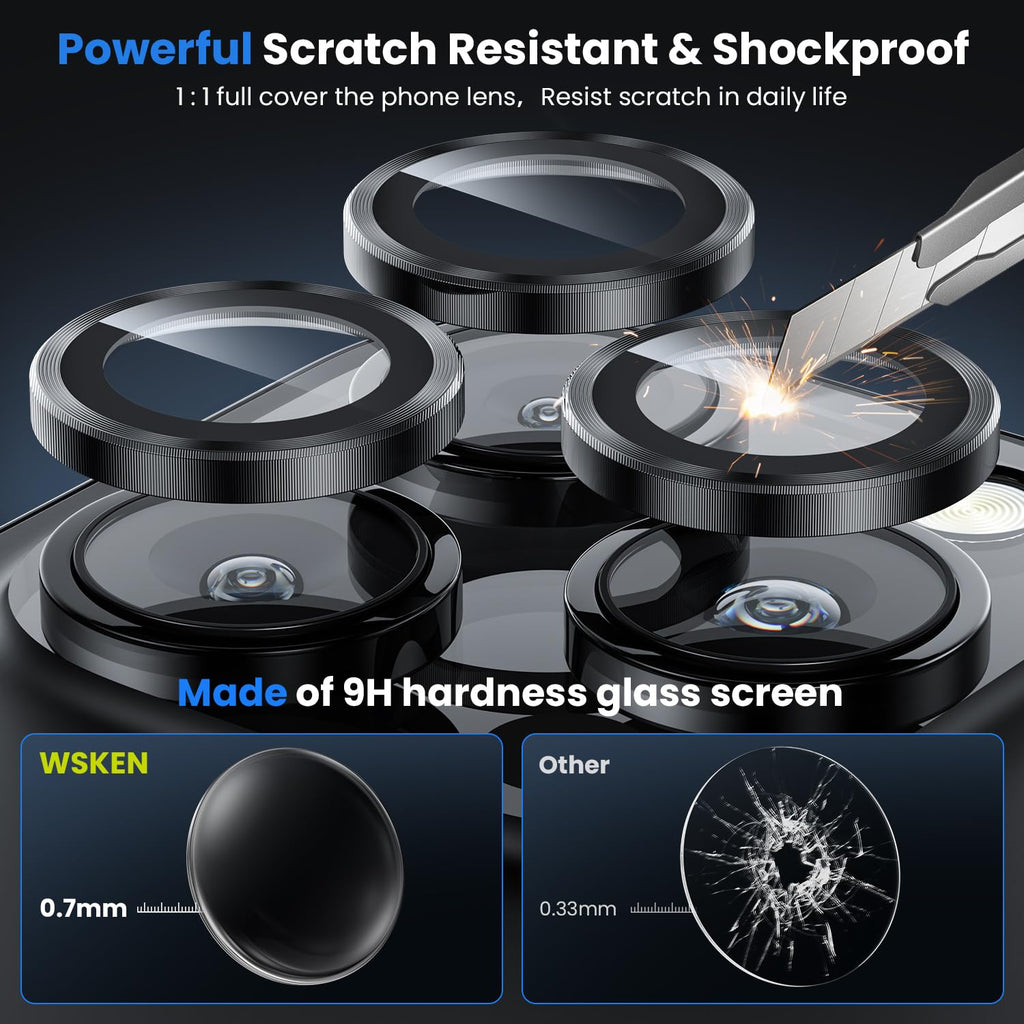 WSKEN for iPhone 16 Pro/iPhone 16 Pro Max Camera Lens Protector