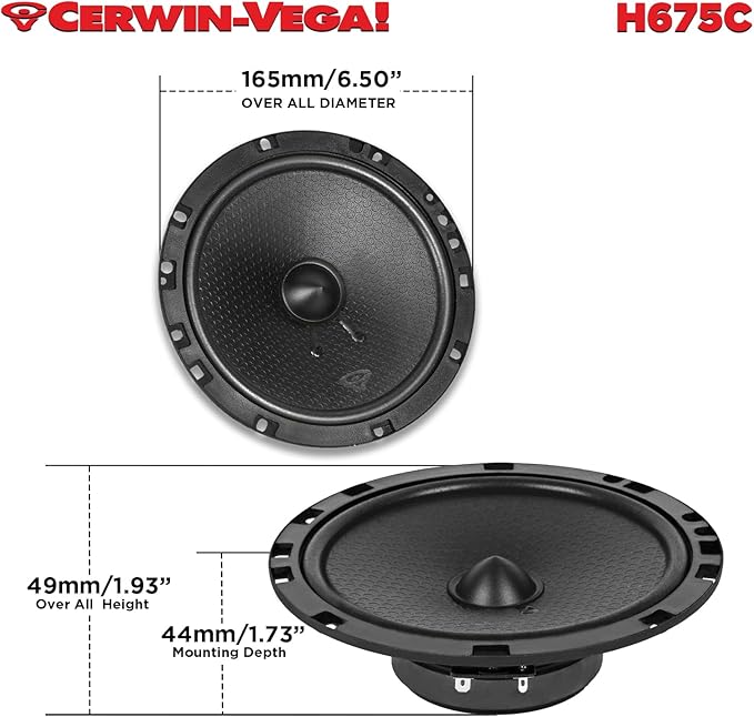 CERWIN-VEGA! HED 2025 Edition – 6.75” 2-Way Coaxial Full Range Speaker System - H675C
