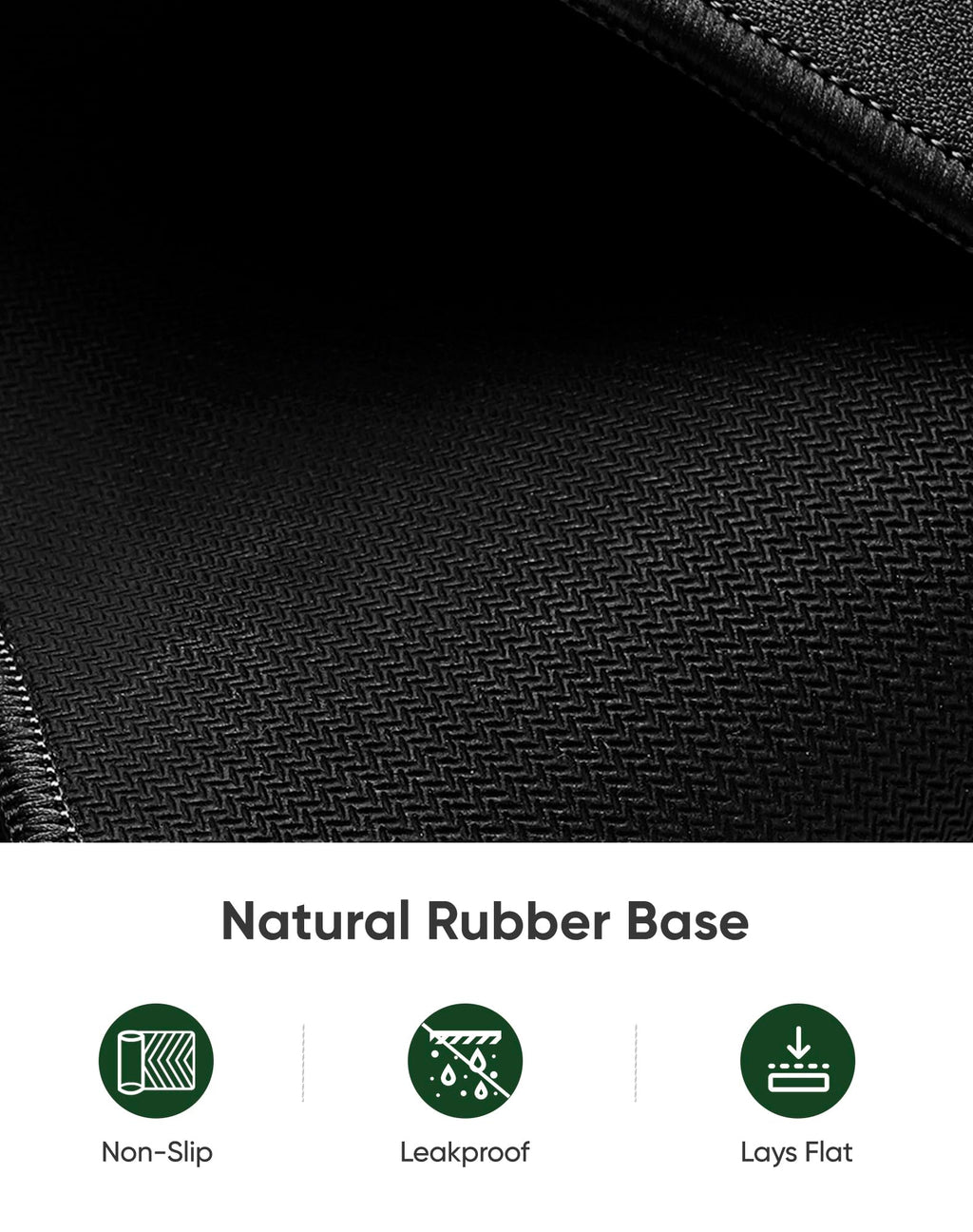 ALOANES Black Waterproof Desk Mat, Large Mouse Pad with Extended Mouse Mat, with Anti Slip Base, Stitched Edge, Grain Jacquard Surface, Perfect for Gamer, Office & Home, 3XL 15.74''x35.43''x0.12''