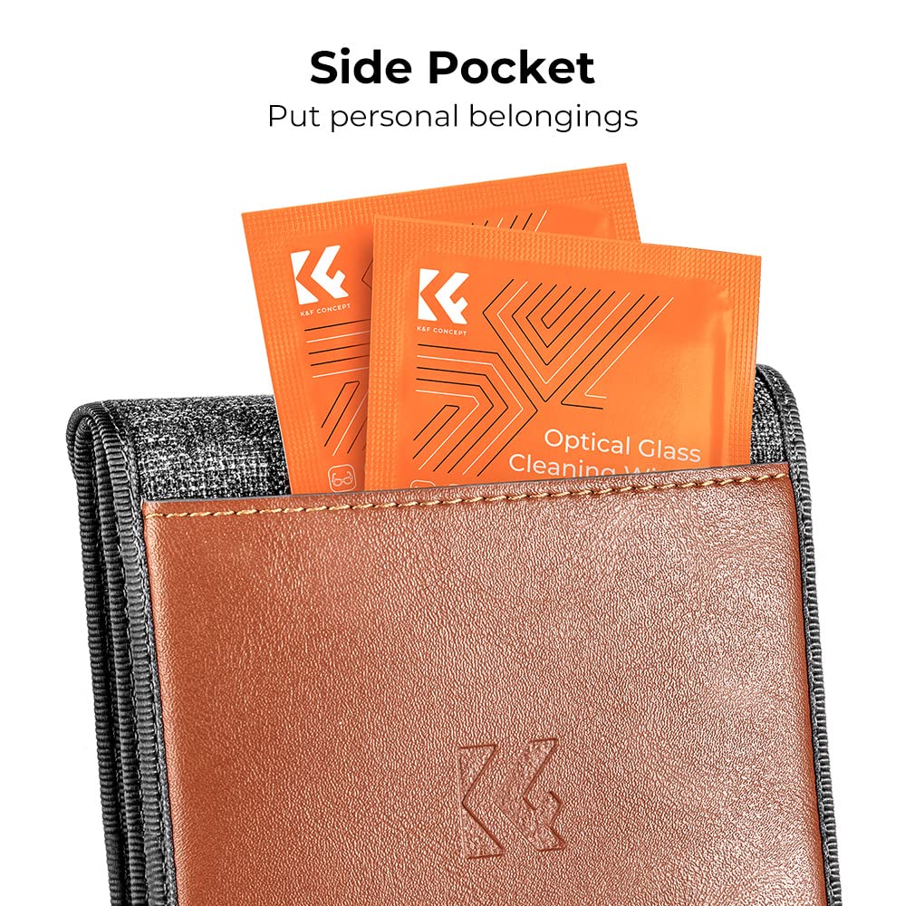 K&F CONCEPT Lens Filter Pouch, Lens Filter Case Up to 82mm