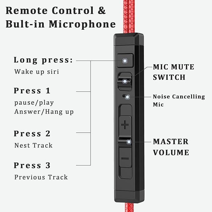 SoundMaster Pro V1 - Gaming Earphones with Dual Audio Drivers,Battle Buds,in-Line Mic with Mute and Volume Control, Compatible with Xbox Series,Xbox One,PS5,PS4,Switch,Pc with 3.5mm Aux