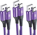 sweguard USB Type C Charger Cable [3-Pack,10ft+6.6ft+3.3ft] iPhone 16 Charger Nylon Braided Cord for iPhone 16 15 Pro Max Plus Samsung Galaxy S24 S23 S22 S21 S20 S10 Note 20 10 A54 Pixel LG Moto PS5