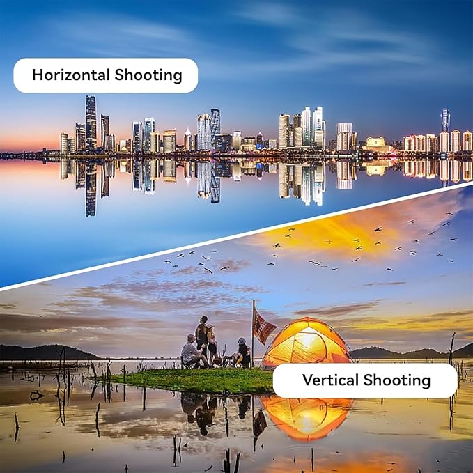 Mirror Effect Lens - Capture Stunning Reflections Instantly, Smartphone Camera Mirror Reflection Clip Kit, Adjustable HD Glass Smartphone Photography Flip Mirror, for Travel Photography (White-1Pc)