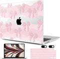 MEEgoodo Case for M4/M3/M2 MacBook Air 13.6 inch Case 2025 2024 2022, Fit Model A3240/A3113/A2681, Laptop Hard Shell with Keyboard Cover Compatible with MacBook Air 13 inch, Melted Bow