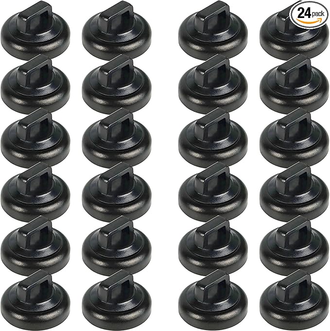 Magnet Zip Tie Mount Magnetic Zip Ties Mount Clips Base Holder Strong Multipurpose Wire Cable Holder Mount Wire Clips Management for Home Office Marine Electrical Wiring (24 Pcs, D19 Small)
