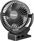 Portable Magnetic USB Clip on Fan - 6 Inch 5000mAh Rechargeable, 3 Speed, 720° Adjustable, Personal Desk Fan for Bedroom, Camping, Golf Cart, Office
