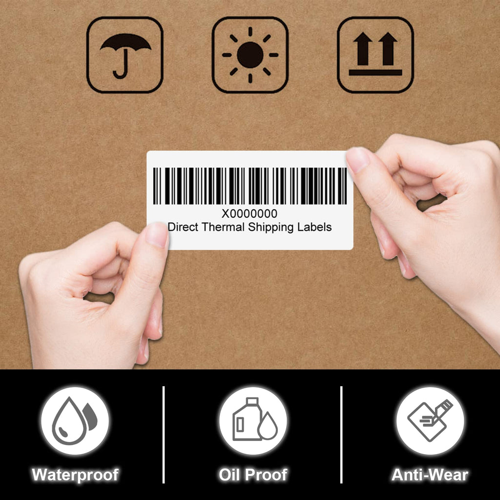 CLASSY 2" x 1" Direct Thermal Labels, 10 Rolls