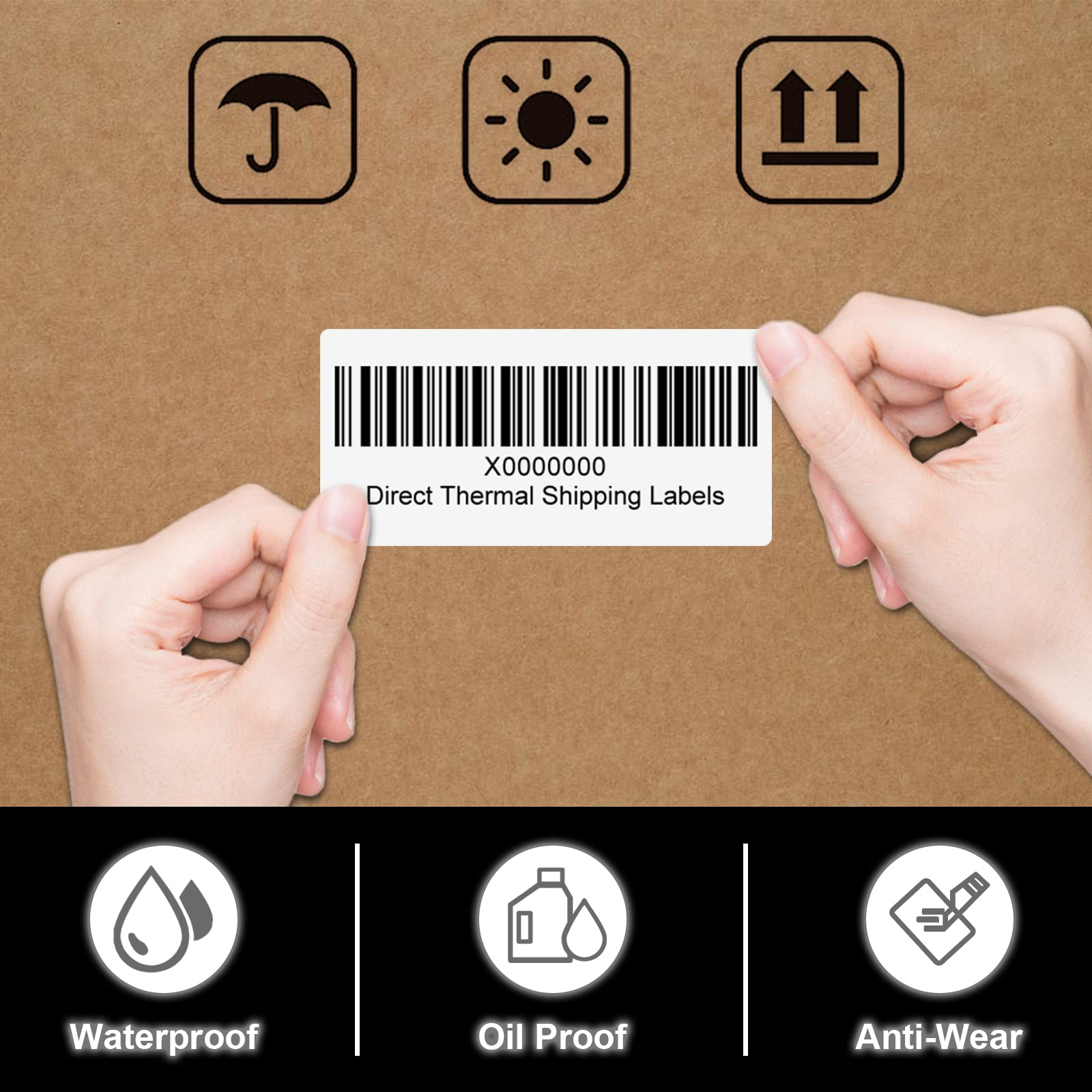 CLASSY 2" x 1" Direct Thermal Labels, 10 Rolls