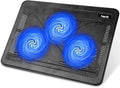havit HV-F2056 15.6"-17" Laptop Cooler Cooling Pad - Slim Portable USB Powered (3 Fans), Black/Blue