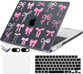 Compatible with MacBook Air 13.6 inch Case, M4 A3240/M3 A3113/M2 A2681 (Released 2025 to 2022), Hard Shell, Keyboard Cover, Screen Protector, Webcam Cover & Type-C Adapter, Black Bows