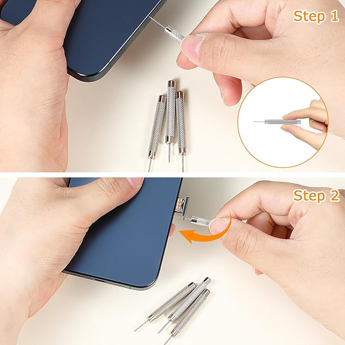 5PCS Sim Card Removal Tool Phone Tray Ejector Tool Sim Card Pin Needle Remover, Sim Card Key Compatible with Phone All Smartphones Models Cell Phone Ejector Opener (5)