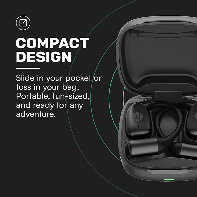 Raycon Essential Open Earbuds – True Wireless Open Ear Bluetooth 6.0 Headphones, Ultra-Lightweight, Comfort Hook Design, IPX5 Water Resistant, 36 Hours of Battery Life (Mint)