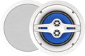 Audio 3-Way Premium in-Ceiling 8" Round Speaker, Dual 1-inch Silk Dome Tweeters, 9.5 Inch Cutout Diameter, Each, White