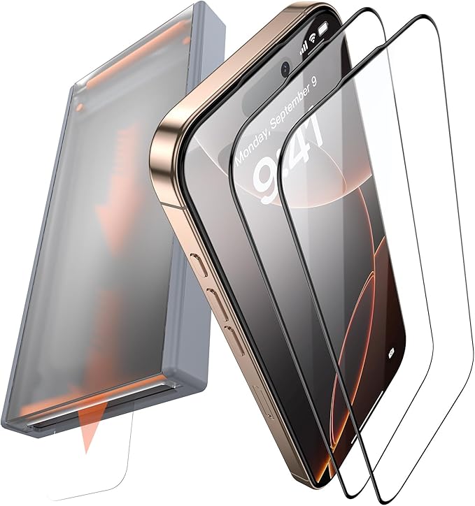 3 Pack for iPhone 15 Tempered Glass Screen Protector, Dust Free CABIN, Auto Positioning, Bubble Free, High Definition, Easy Installation,9H+ Hardness