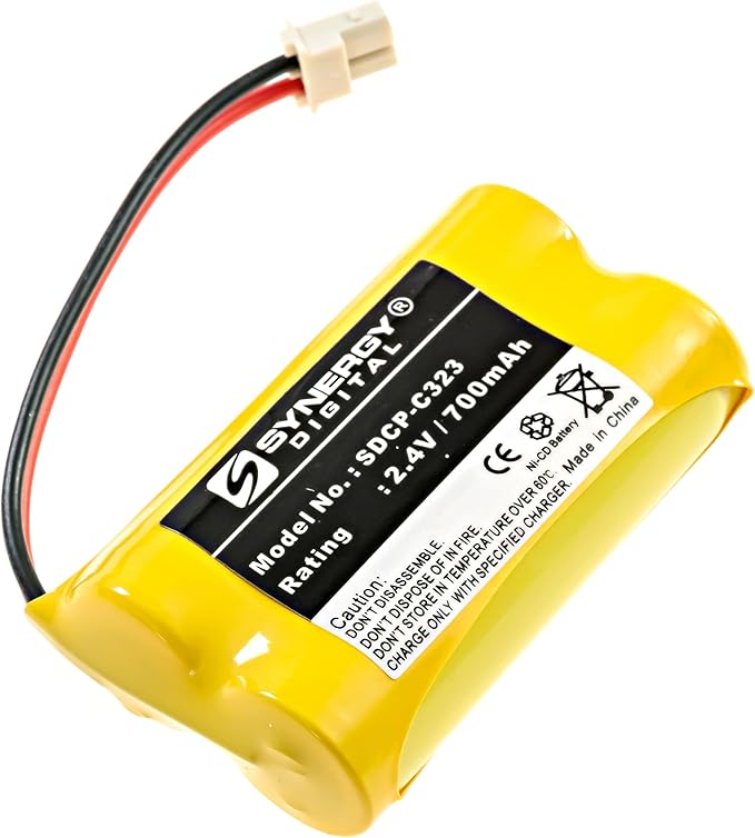 Synergy Digital Cordless Phone Battery, Compatible with Rayovac RAY77 Cordless Phone, (NI-CD, 2.4V, 700 mAh) Ultra High Capacity, Replacement for Sony BP-T50 Battery