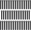 Self-Gripping Cable Ties by Wrap-It Storage, Black, 5 Inch Straps (50-pack) – Reusable Hook and Loop Cord Organizer Cable Ties for Cord Management and Desk or Office Organization