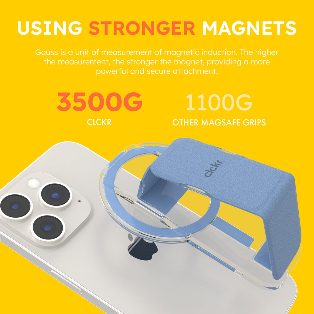 CLCKR for MagSafe Phone Grip Stand, Magnetic Phone Holder with Kickstand