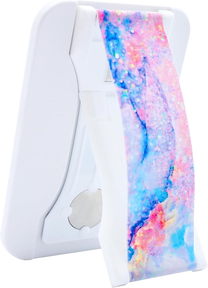 LoveHandle PRO MagSafe Compatible Magnetic Phone Grip - Phone Strap - Mount, Handle and Kickstand for Smartphone and Tablet - Magic Marble - Eligible for All MagSafe Devices