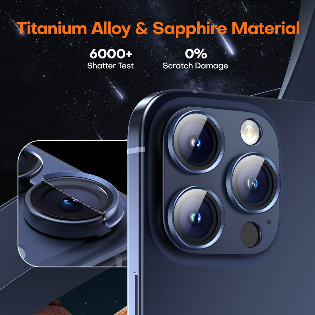 Wumigoo Camera Lens Protector for iPhone 16/15/14 Pro Max & 16/15/14 Pro