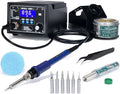 YIHUA 939D+ I Soldering Station, Upgraded, 75 Watt Equivalent with 3 Memories, °C/°F LCD display, Sleep Function, Automatic Shutdown & Brushed Aluminum Panel(Iron-burn Resistant)