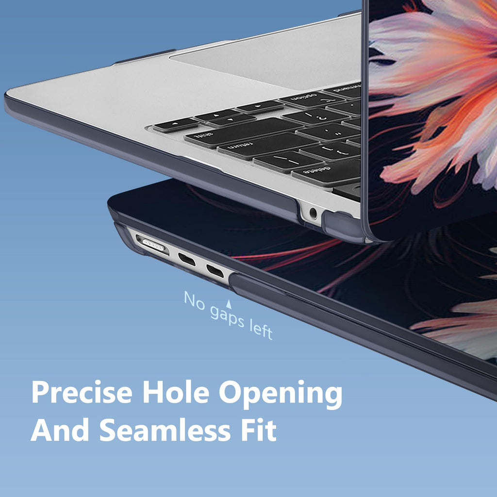 Mektron Case for 2026 MacBook Air 15 INCH M5 A3448 Compatible with M4 A3241 /M3 A3114 /M2 A2941 Printed Plastic Hard Shell Cover with 15.3" Liquid Retina Display Touch ID- Floral C337