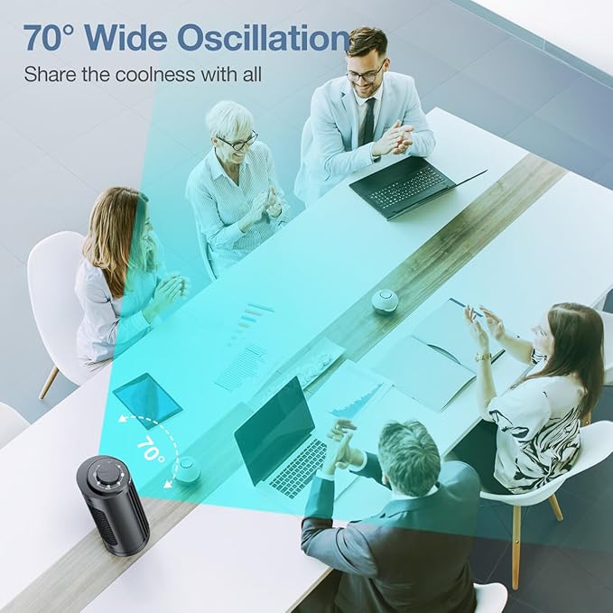 Grelife 13" Electronic Tower Fan with Remote Control, 3 Speed & 3 Modes, 90° Oscillation, LED Display, 7.5H Timer, Quiet Bladeless Cooling – Portable Space-Saving for Bedroom Office, Home