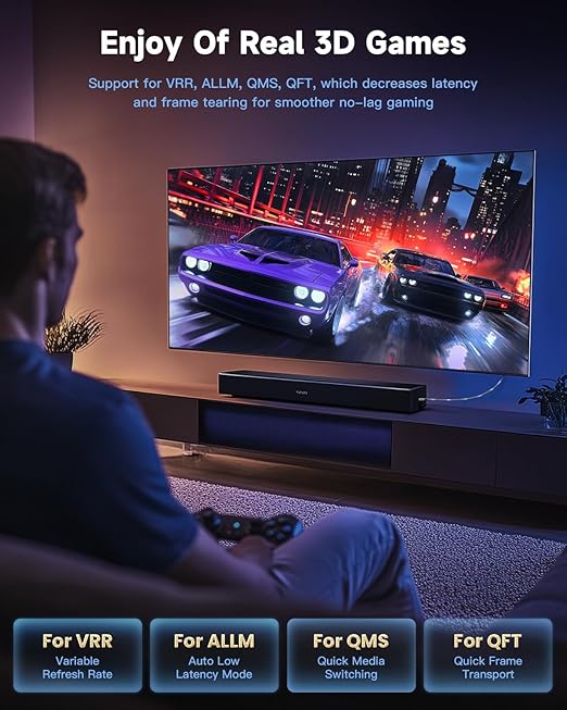 ARISKEEN 8K HDMI Cable 9 FT, 48Gbps High Speed HDMI 2.1 Cable, 8K 60Hz, 4K 120Hz 144Hz Braided HDMI Cord - 9 Feet