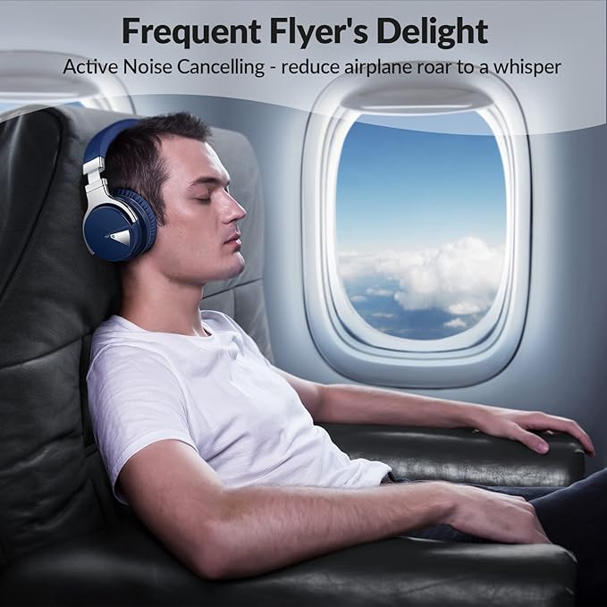 Million Sold 10 Years Classic E7 Active Noise Cancelling Headphones with Upgraded Noise Cancellation, Bluetooth Headphones Wireless with HD Sound Vivid Deep Bass, for Home Office Travel Birthday Gift