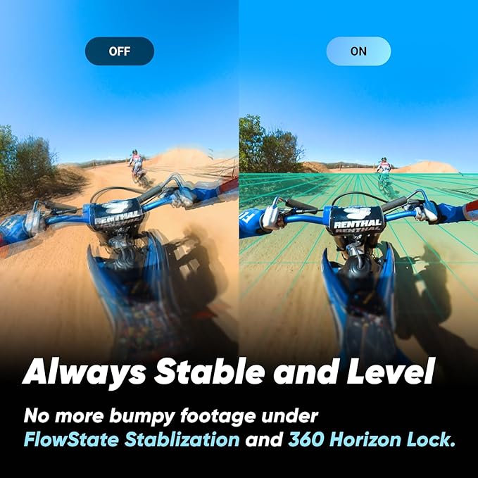 Insta360 X3 Battery Kit - 360 Action Camera with 5.7K 360 Active HDR Video, 4K Single-Lens Camera, Waterproof, FlowState Stabilization, 2.29" Touchscreen, AI Editing, for Motorcycle, Wintersports