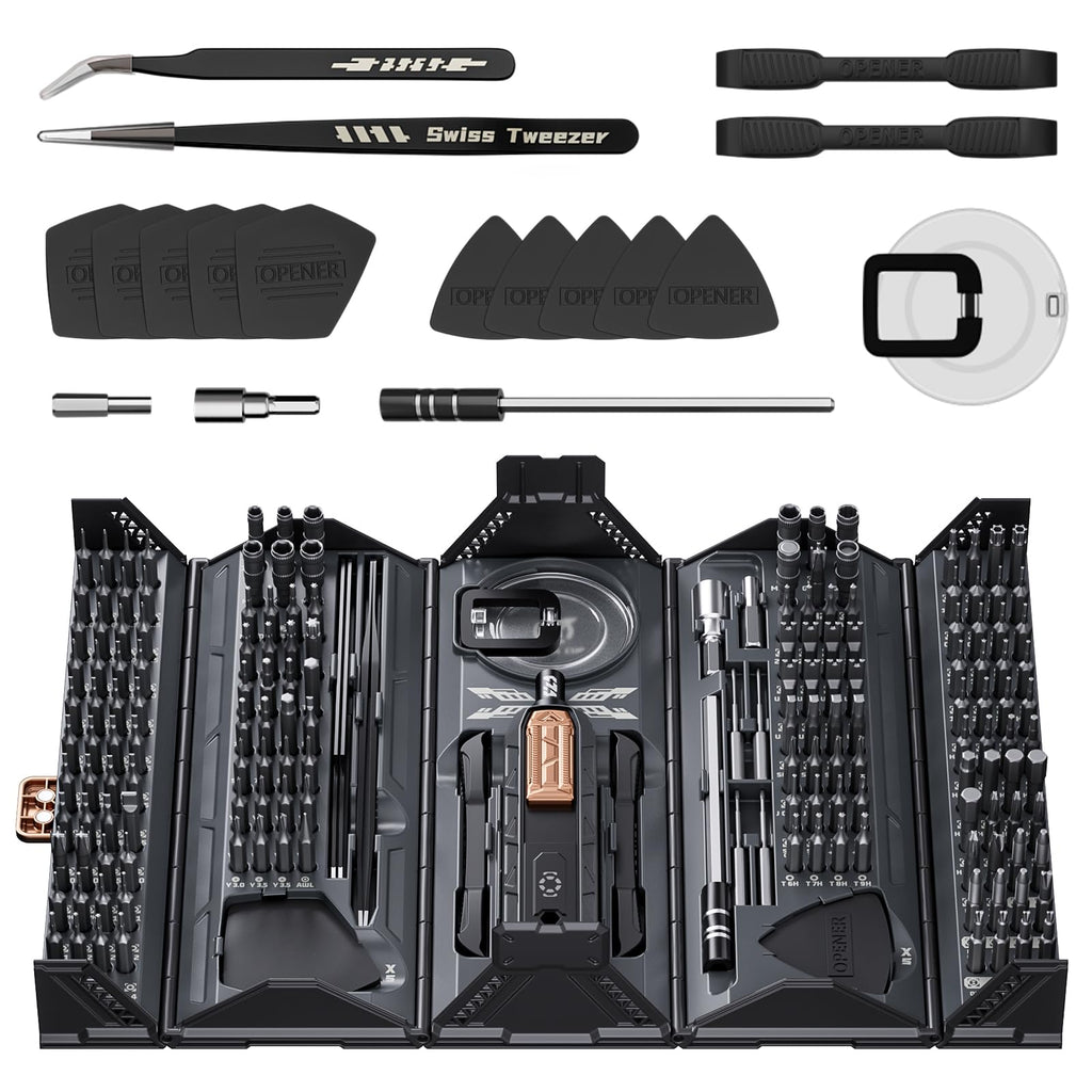 Mini Precision Manual Screwdriver Set,JAKEMY 180 in 1 Laptop Screwdriver Repair Tool Kit,Magnetic Multi-Bit Tiny Manual Screwdriver Bit Kit for DIY,Computer,PS5,Xbox,RC Car,Jewelers,Glasses,Watch,Home