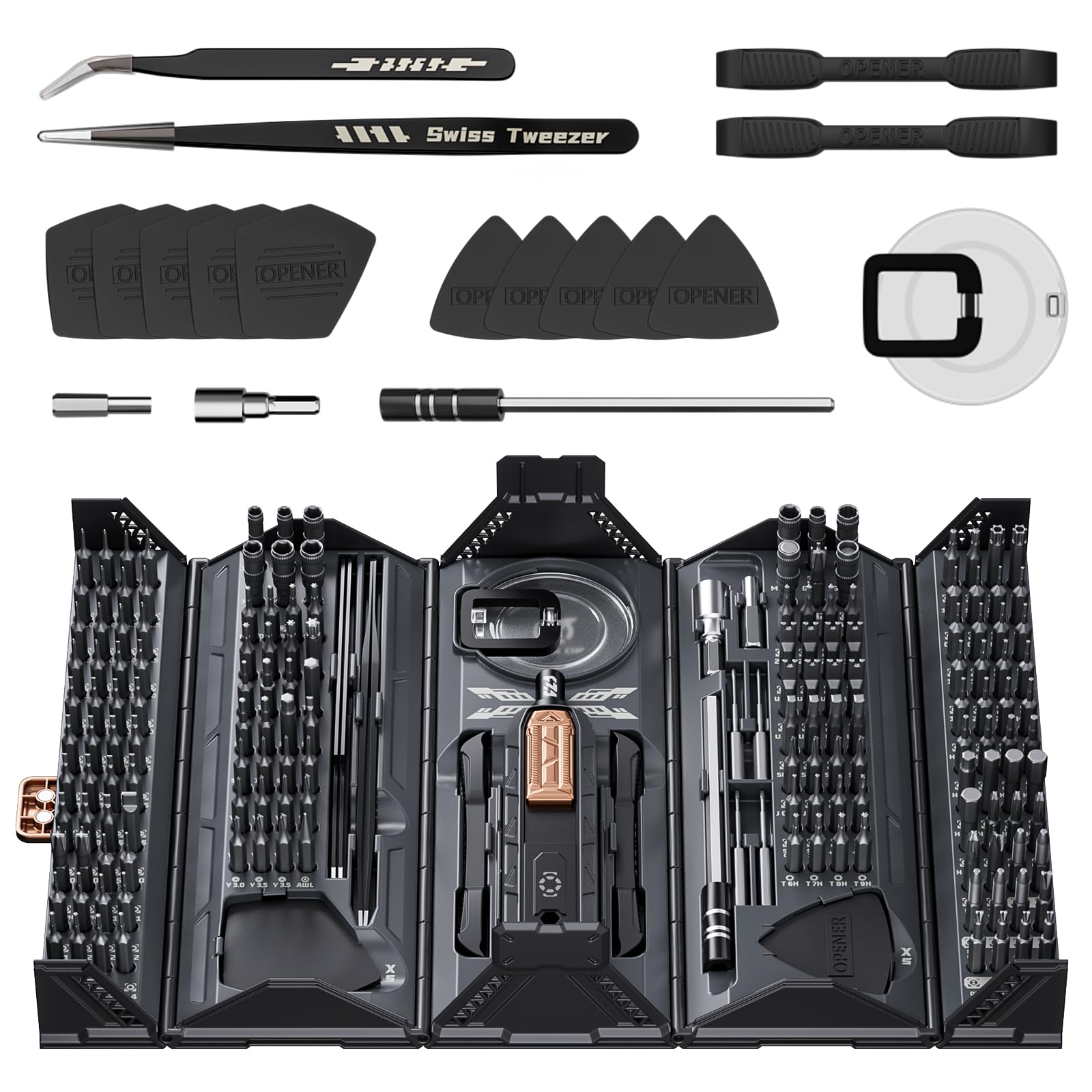 Mini Precision Manual Screwdriver Set,JAKEMY 180 in 1 Laptop Screwdriver Repair Tool Kit,Magnetic Multi-Bit Tiny Manual Screwdriver Bit Kit for DIY,Computer,PS5,Xbox,RC Car,Jewelers,Glasses,Watch,Home