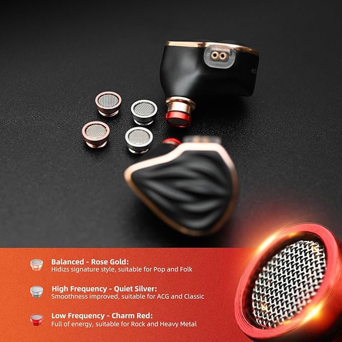 MS3 in-Ear Monitors, 2BA+1DD Hybrid IEM Wired Earphones, Includes 3 Pneumatic Tuning Filters - Exclusive Adjustable Soundstage for Instruments, Detachable Cable for Audiophile/Musician 4.4 mm