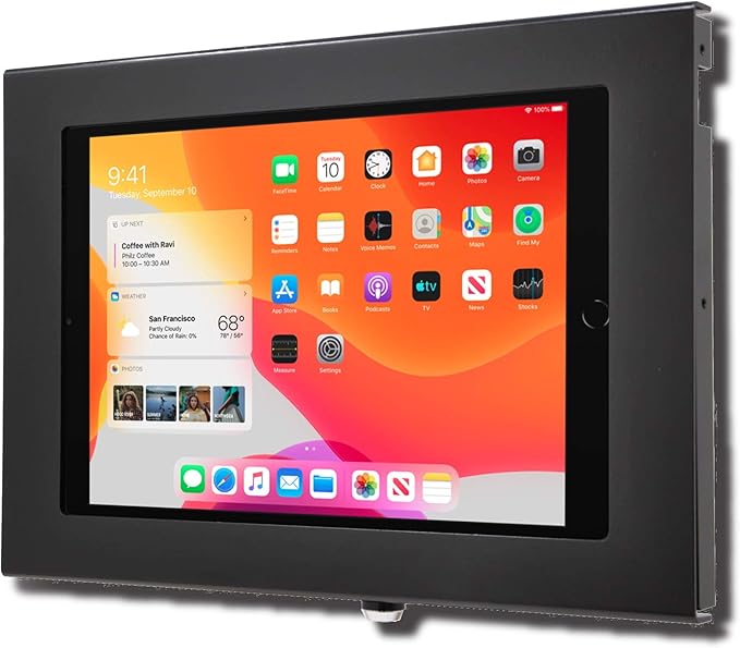 TABcare Locking Security Metal Case for Apple iPad 2 3 4 Tablet for Kiosk, POS, Store, Show Display (Black, iPad 2/3/4 9.7")