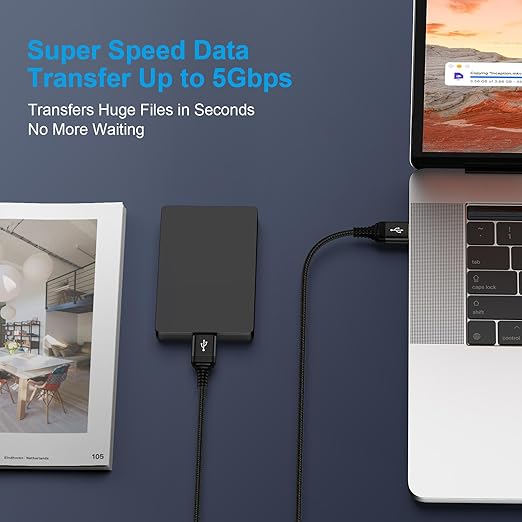 USB to USB Cable,10FT High Speed USB3.0 Cable Male to Male USBA to USBA Cord Double Sided Type A to A Data Transfer Cord for External Hard Driver,Laptop Cooler,DVD Player,TV,Monitor,Printer,Set Up Box