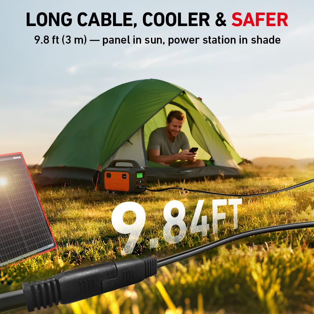 DOKIO 150W Portable Foldable Solar Panel Kit with Charge Controller