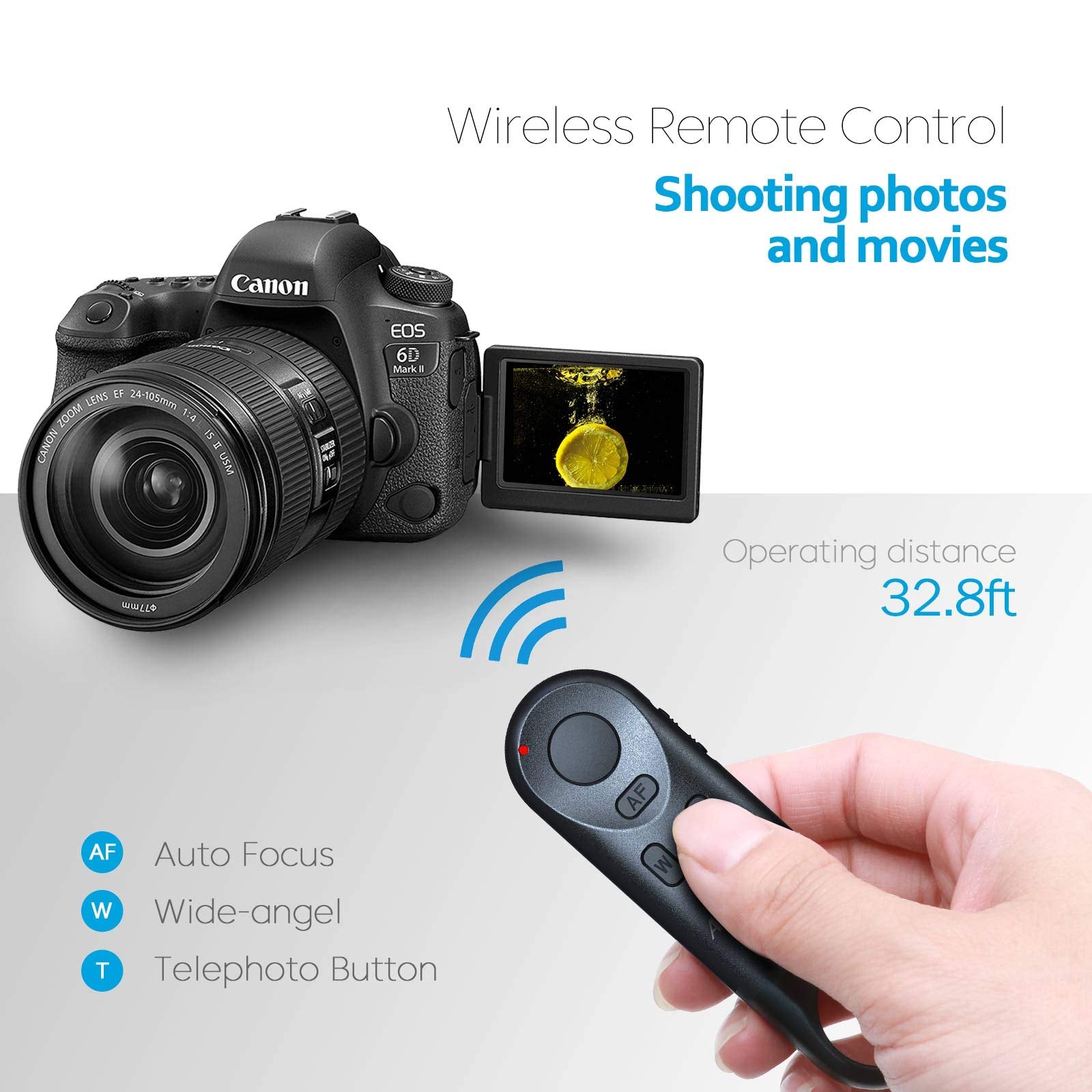 Wireless Camera Remote Shutter Release Control for Canon Replace BR-E1