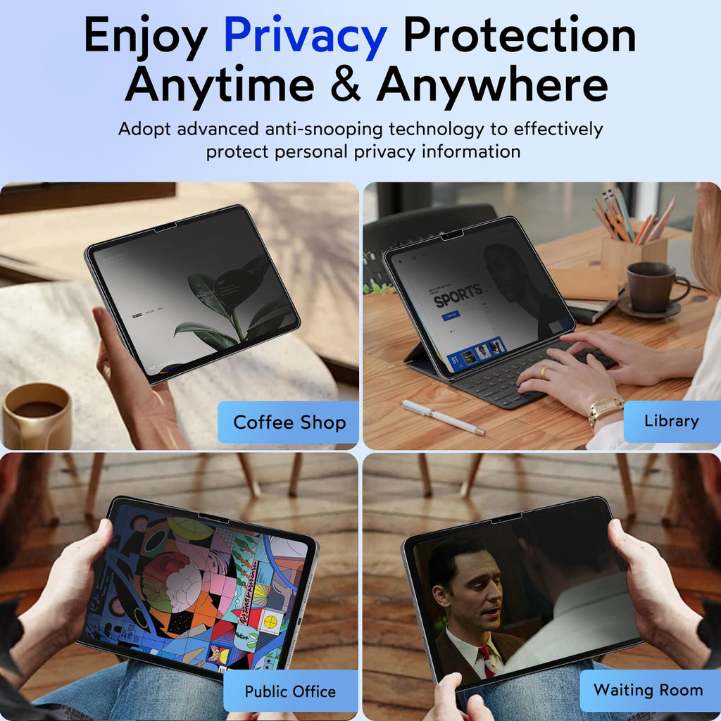 MOBDIK Privacy Screen Protector for iPad Pro 11 inch M5 2025 / M4 2024