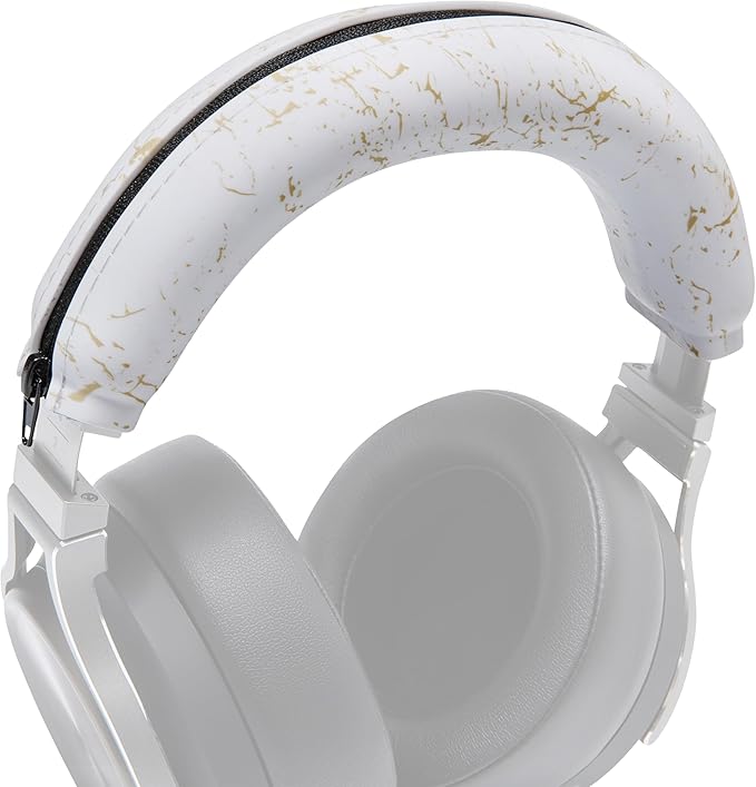 WC BandZ Virtuoso V2 - Silicone Headband Cover for Corsair Virtuoso Headphones by Wicked Cushions | Machine Washable, No More Flaking Leather | for Virtuoso Wireless, XT, and SE | Gold Marble
