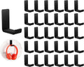 Weewooday 32 Pcs Headphone Hanger Headphone Holder Wall Hook Desk Bulk Adhesive Headset Wall Mount Stand General Purpose (Black)