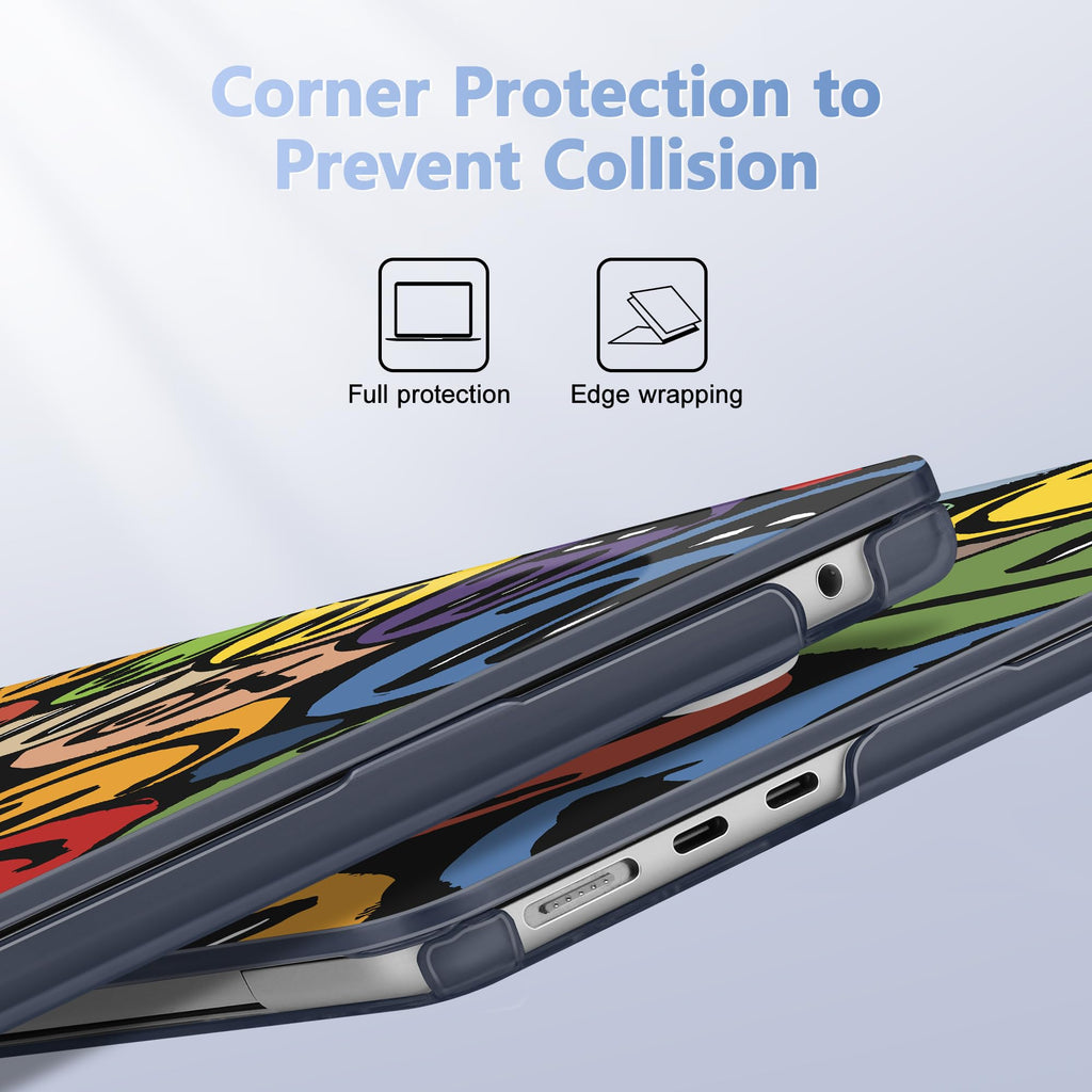 Lepeoac Case for 2026/2025/2024/2023 MacBook Air 15-inch Laptop Release M5 A3448 /M4 A3241 /M3 A3114 /M2 A2941, Stylish Protective Hard Shell Cover for MacBook Air 15.3 inch, Happy Emoji
