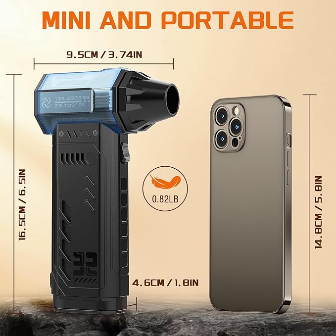X301 Compressed Air Duster-250000RPM Super Power Electric Air Duster, Replaceable Battery,Long Life mini Blower, 3-Gear Adjustable,4 nozzles for Computer, Keyboard, Outdoors and Car Cleaning