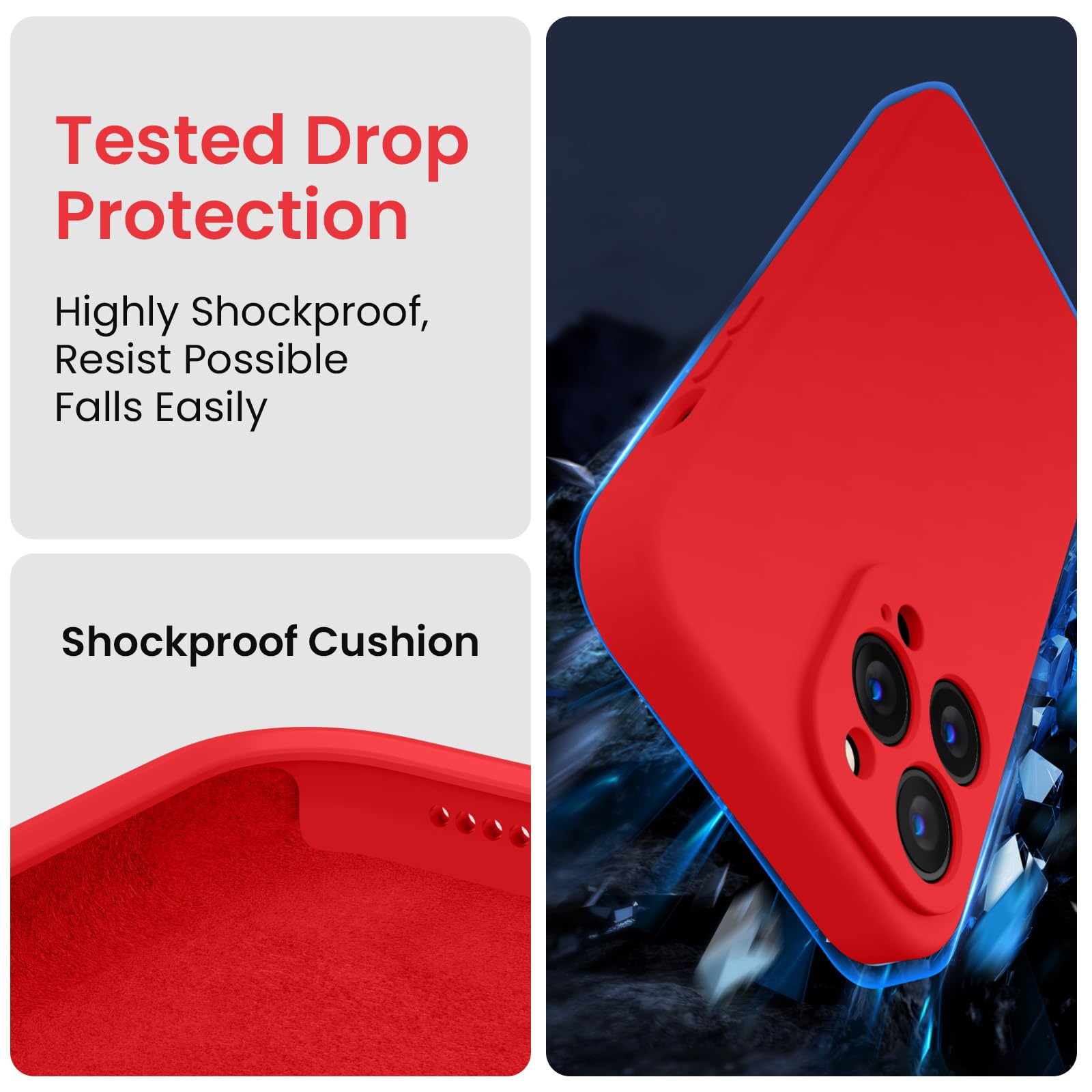 FireNova Designed for iPhone 13 Pro Case, 6.1", Red