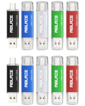 ABLAZE 32GB Type C Flash Drive 10 Pack, Dual USB 2.0+USB C Memory Stick Thumb Drive Compatible with iPhone 16/15, Android Smartphone, Computers, Tablets, Mac,iPad,PC