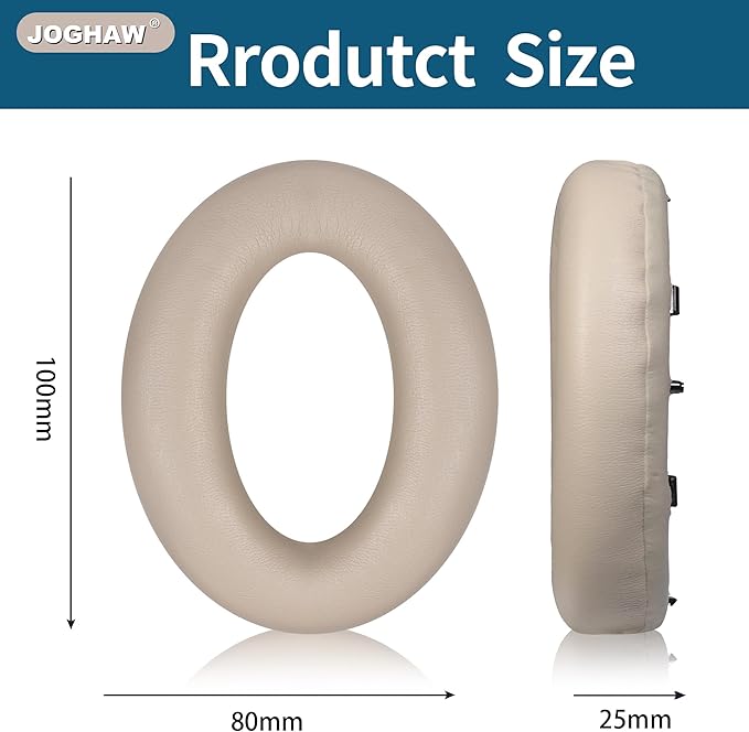 Replacement Ear Pads for Headphones - Compatible for Sony MDR-1000x/WH-1000xm2 | Premium Protein Leather Cushions with Soft Memory Foam for Comfort - Gold