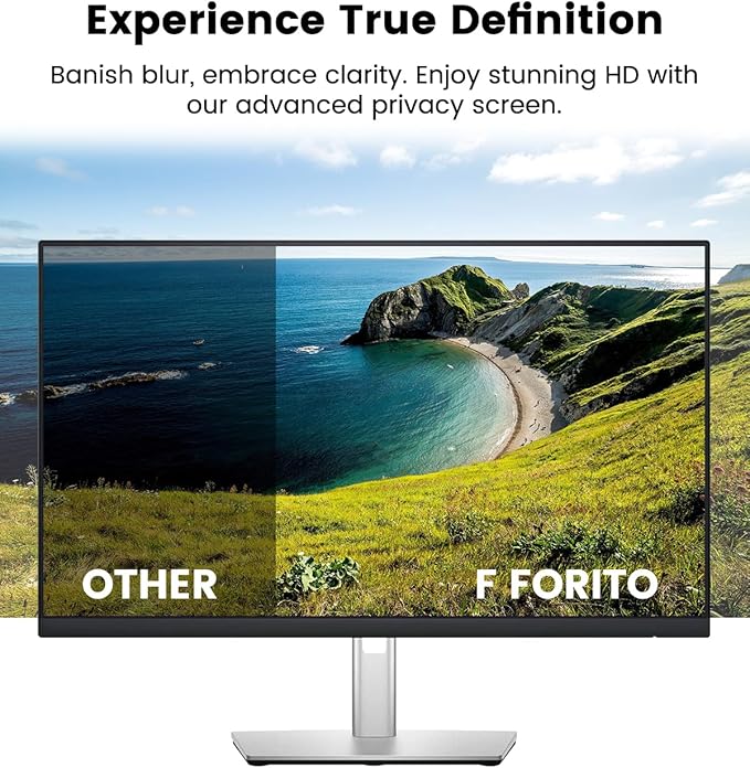 F FORITO 23 Inch 16:9 360°Privacy Screen Protector for Computer Monitor, Removable Eye Protection Anti Blue Light Anti Glare Computer Screen Privacy Shield for 23" Widescreen Monitors